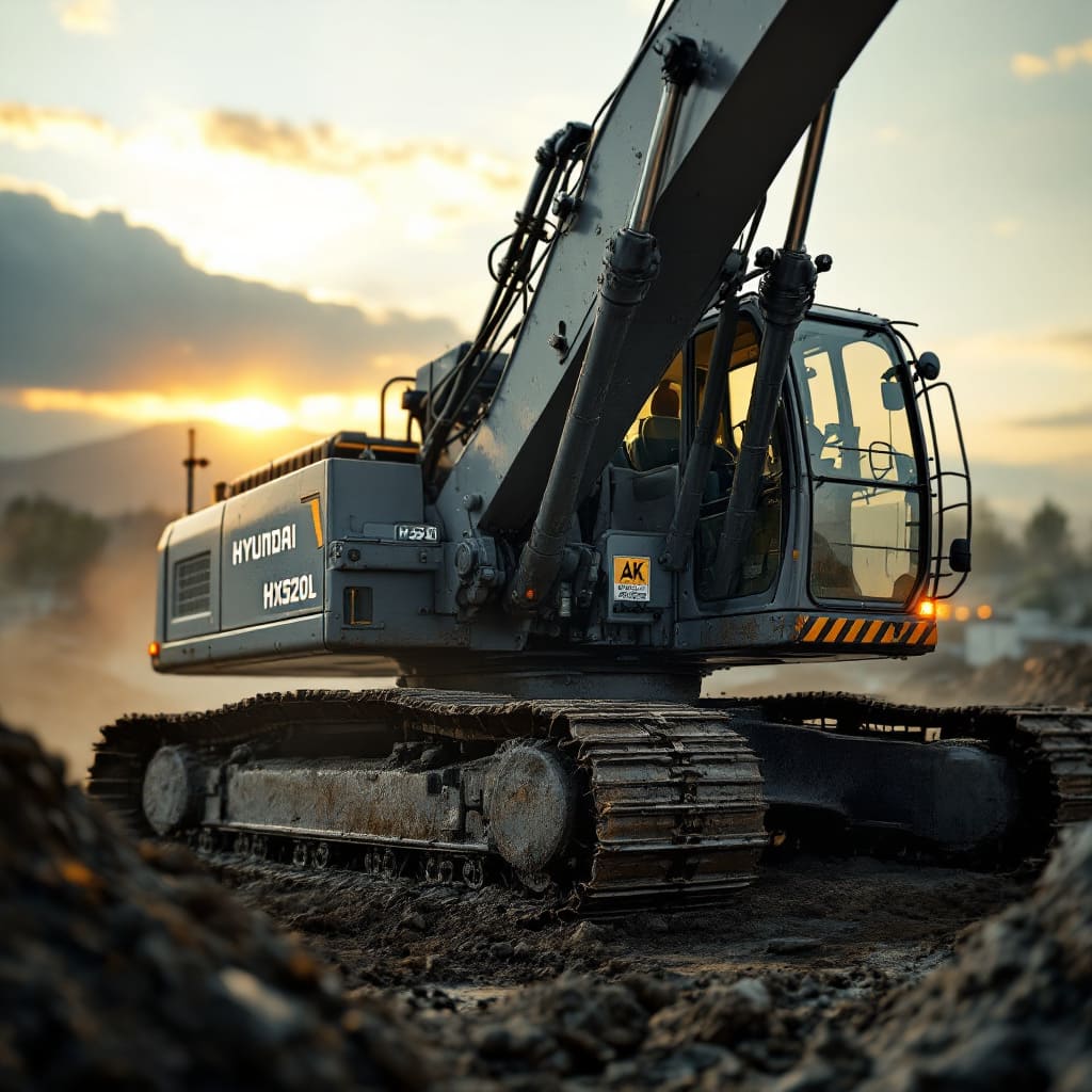 Cold spring hyundai hx520l gray excavator