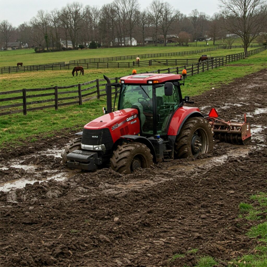 Farm tractor pawling
