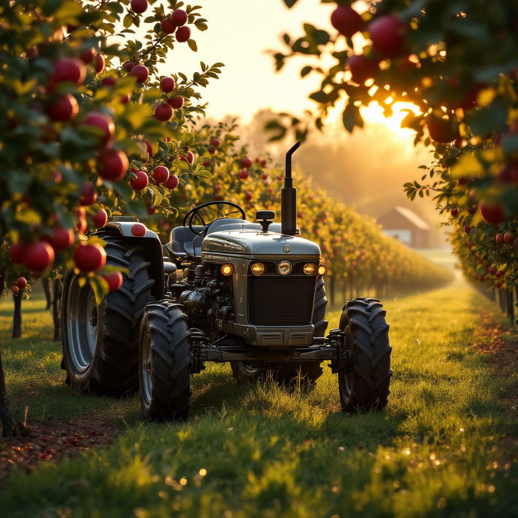 Modern farm tractor