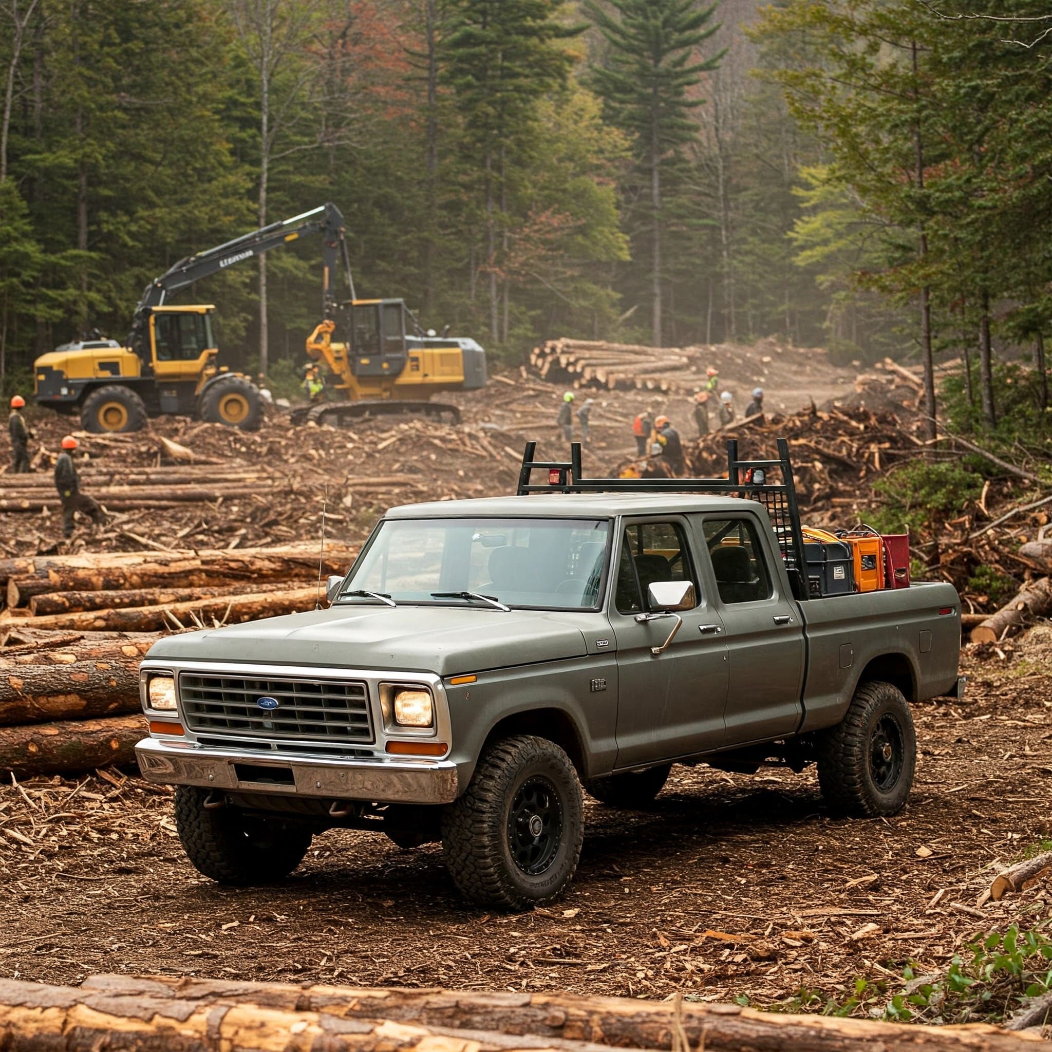 Pickup truck logging site ulster county